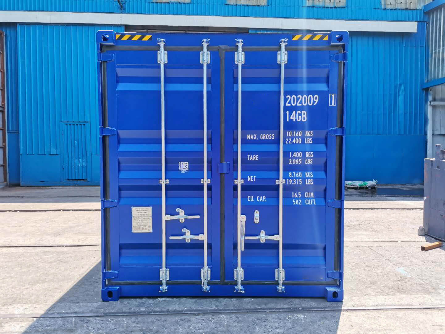 10ft High-Cube Shipping Container - RAL 5010 Gentian Blue — supplier photo 1