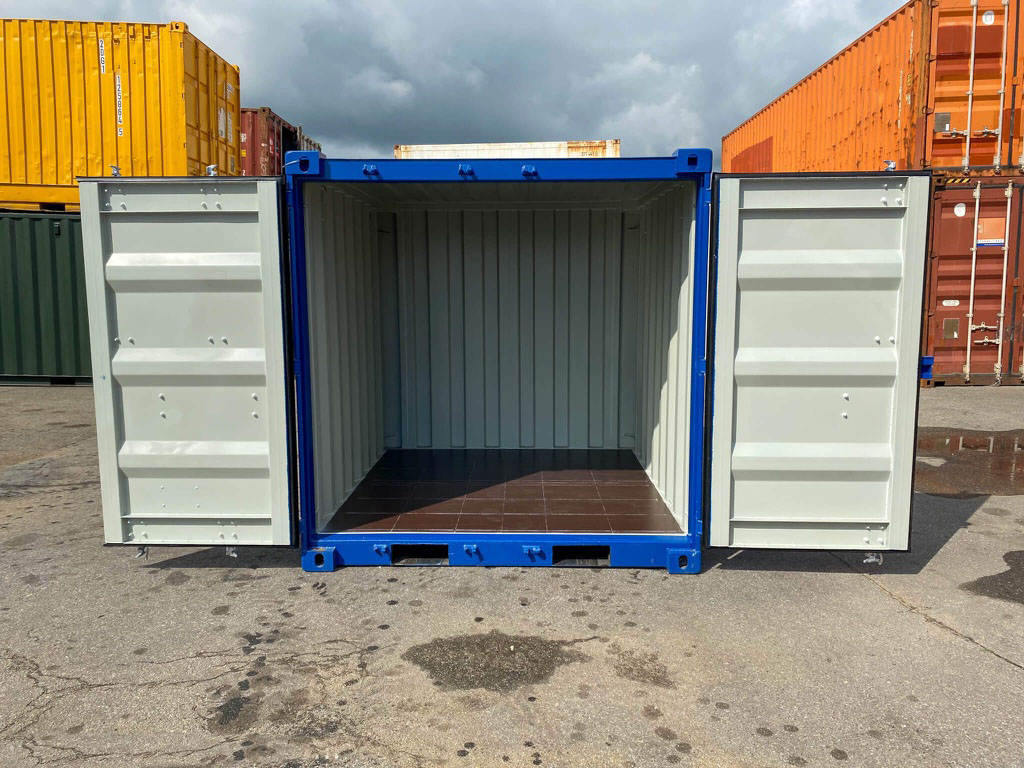 8ft Shipping Container - RAL 5010 Gentian Blue — supplier photo 1