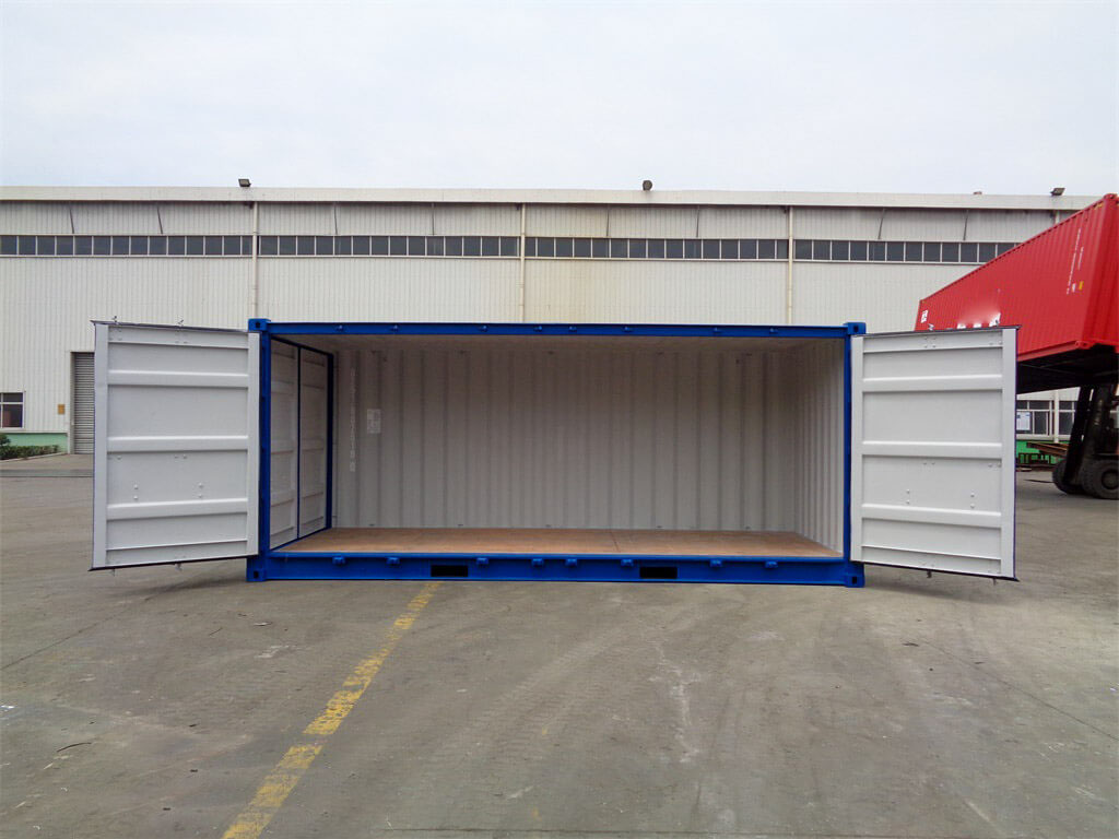 20ft High-Cube Open-Side Shipping Container - Plywood Floor - RAL 5010 Gentian Blue — supplier photo 1