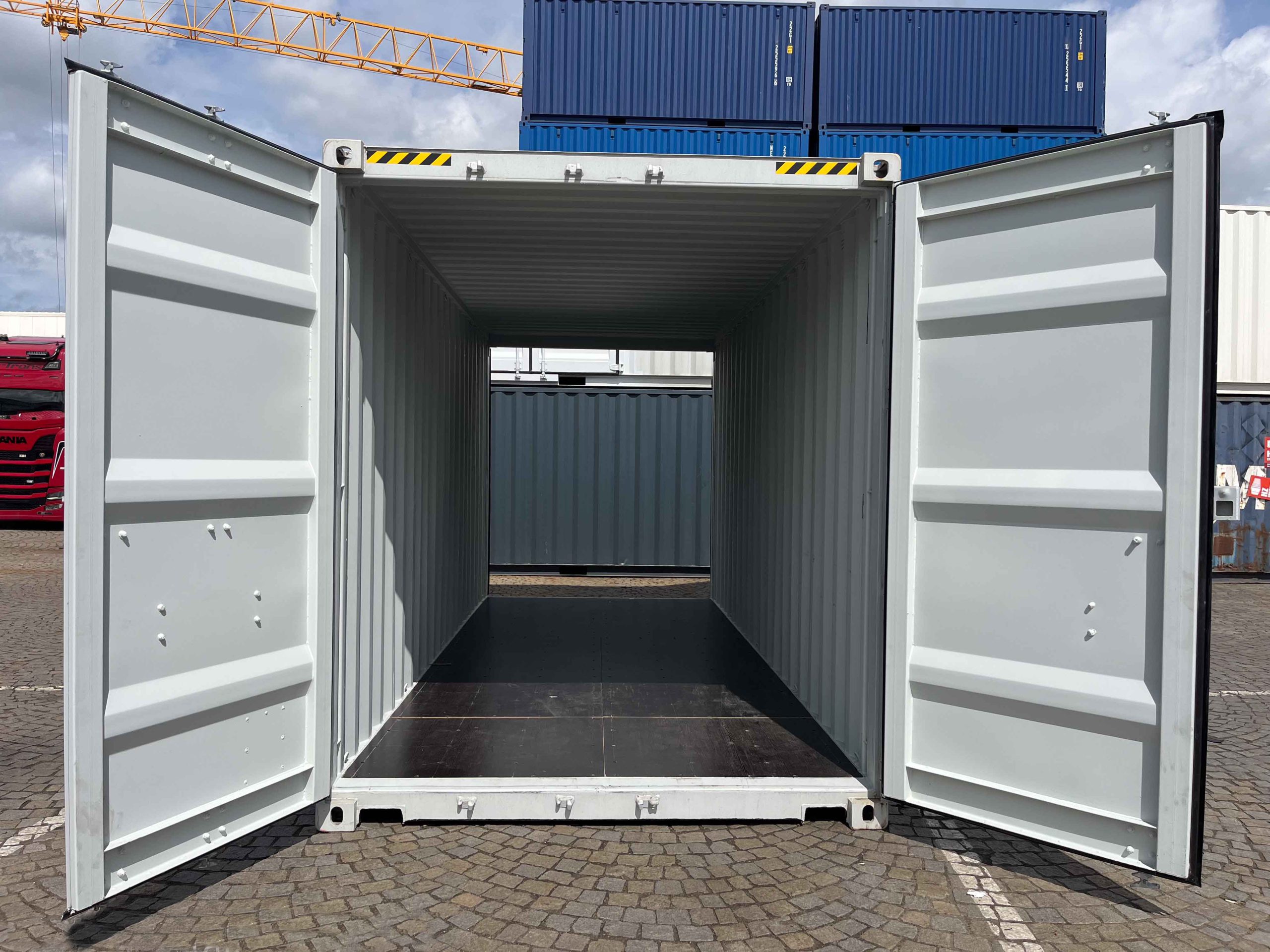 20ft High-Cube Double-Door Shipping Container - RAL 7035 Light Grey — supplier photo 1