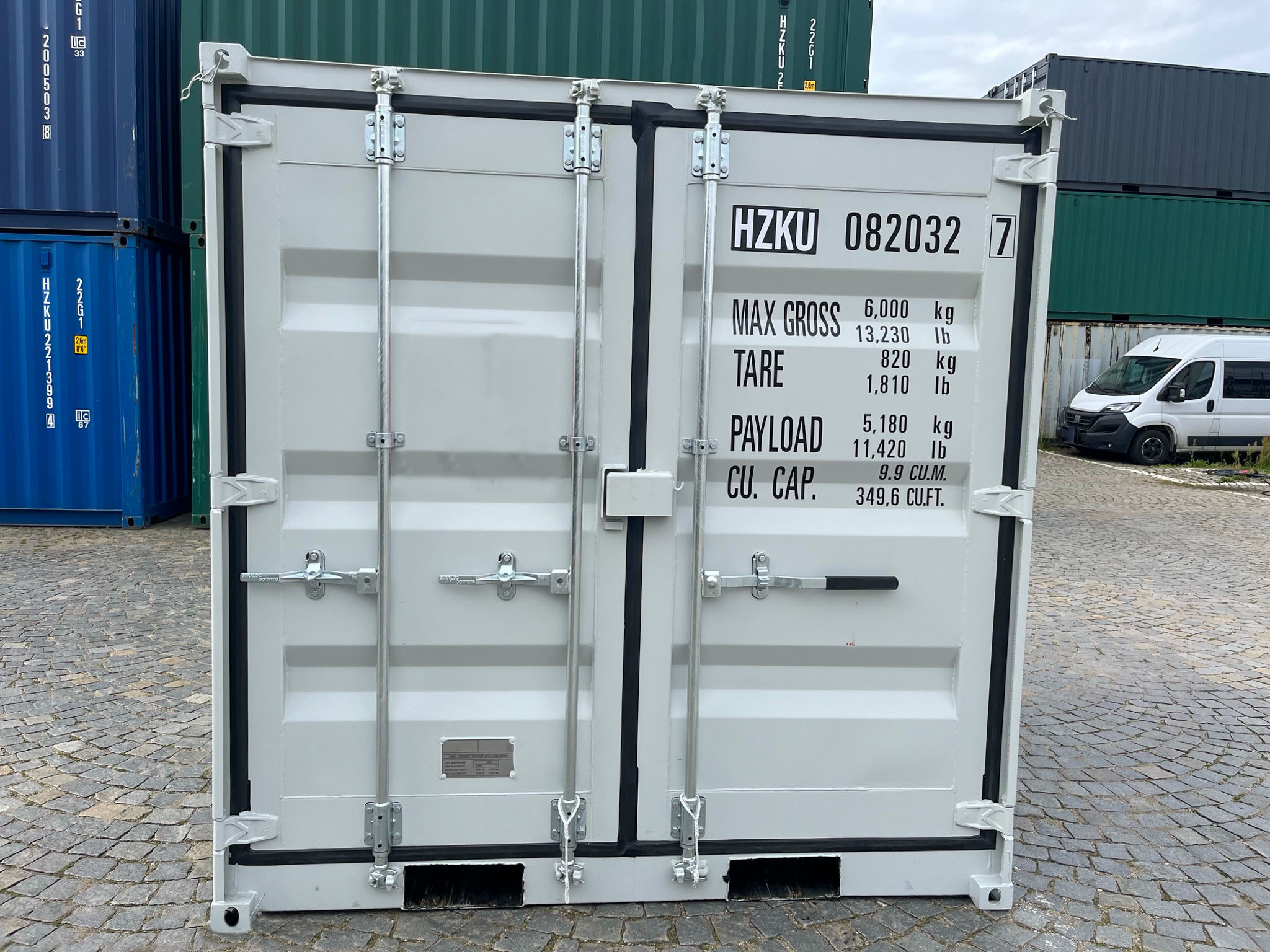 8ft Shipping Container - RAL 7035 Light Grey — supplier photo 1