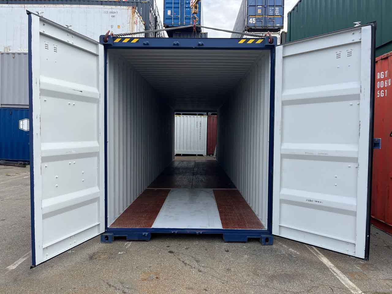 40ft High-Cube Double-Door Shipping Container - Plywood Floor - RAL 5013 Cobalt Blue — supplier photo 1