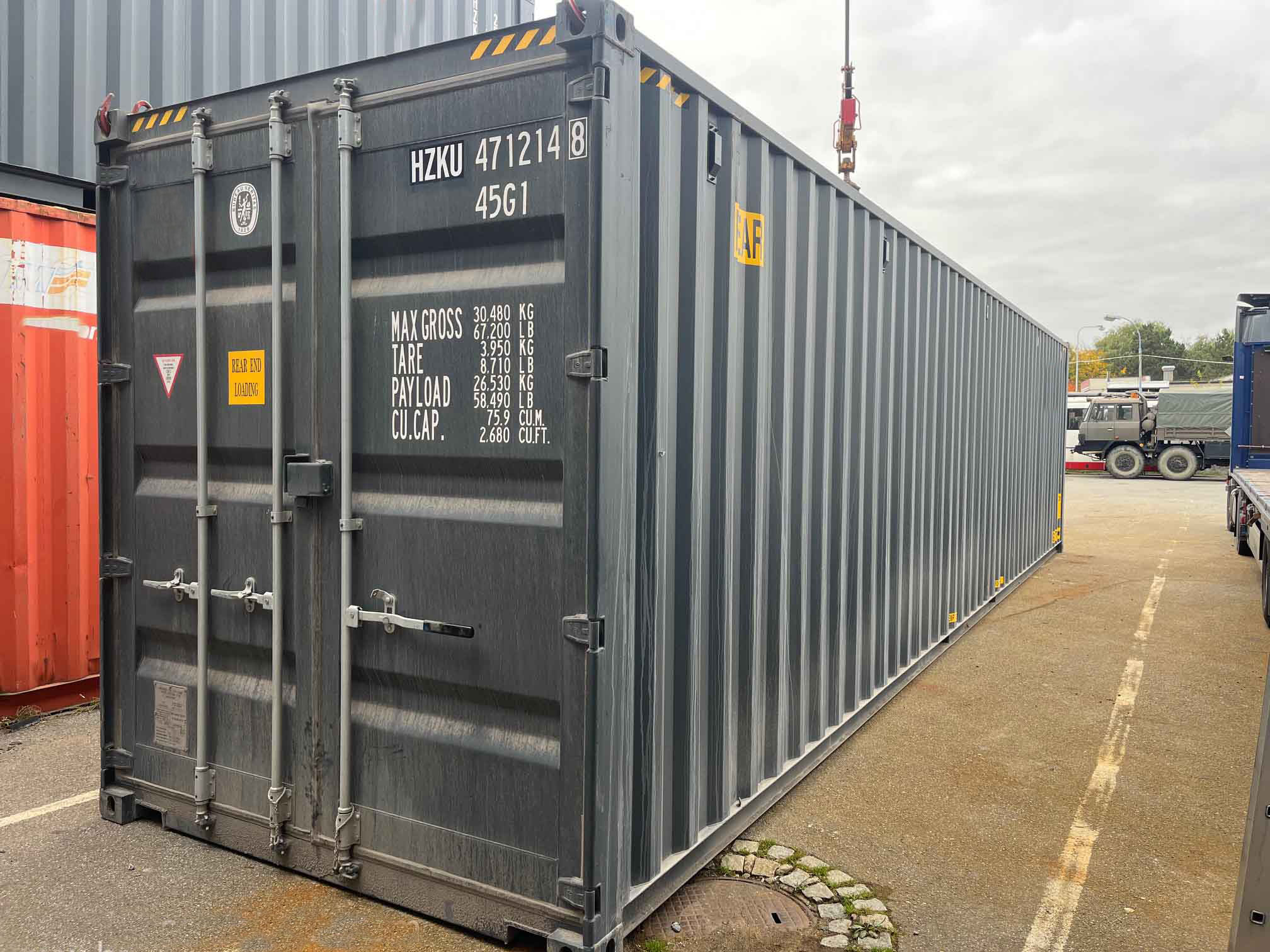 40ft High-Cube Double-Door Shipping Container - Plywood Floor - RAL 7016 Anthracite Grey — supplier photo 1
