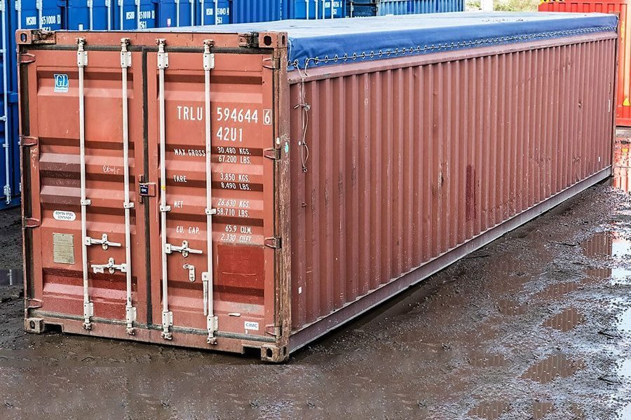 40ft Open-Top Shipping Container - Plywood Floor - Used — supplier photo 1