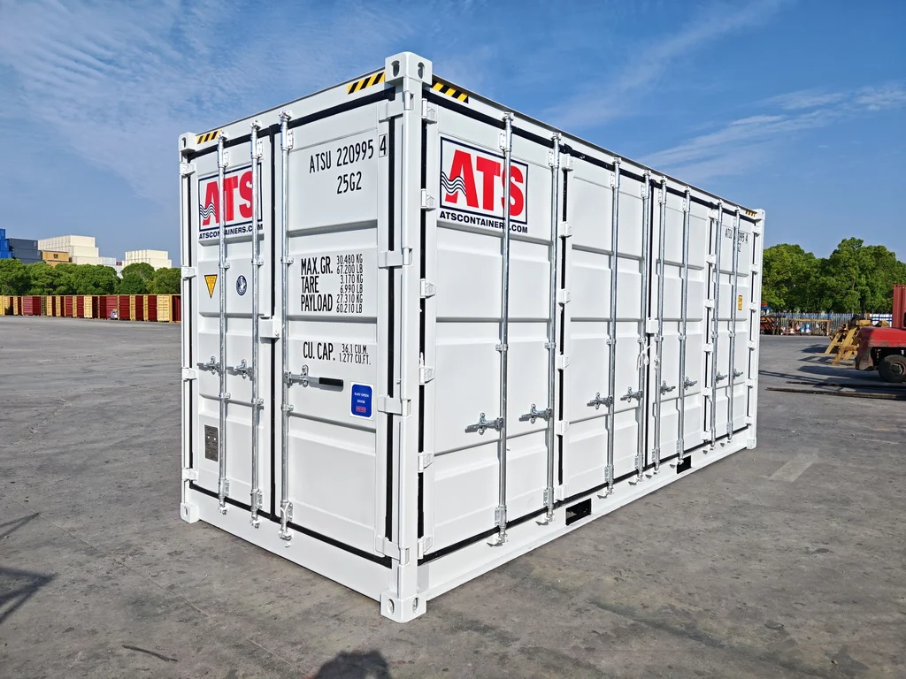 20ft Open-Side Shipping Container - Plywood Floor - New (One-Trip) - RAL 5010 Gentian Blue — supplier photo 1