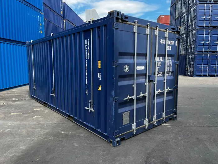 20ft Hard Open-Top Container - Steel Floor - RAL 5010 Gentian Blue — supplier photo 1